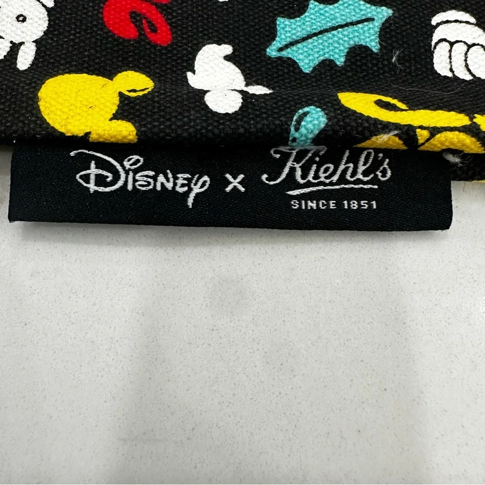 Disney x Kiehl's Mickey Mouse Holiday Drawstring Canvas Pouch Bag Black 11